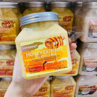 Loverine Face&amp;Body Scrub สครับขัดผิว Honey/Coconut/Straw/Aloe