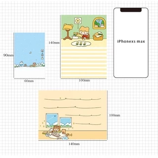 <พร้อมส่ง> กระดาษโน๊ต ❌ไม่มีกาว ลายการ์ตูน Cartoon Note Pad เล็ก/ใหญ่ กระดาษจด เมมโม สมุดโน๊ต โน๊ต