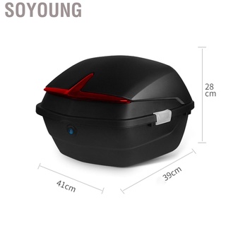 Soyoung Scooter Tail Trunk Waterproof Impact Resistant Large Capacity Universal Motorcycle Rear Top Box