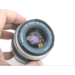 เลนส์ออโต้ Minolta af zoom 35-80 mm f4-5.6 หน้าเลนส์ 49มม บอดี้น้ำตาล สวยๆ ส่งไว Fast Ship