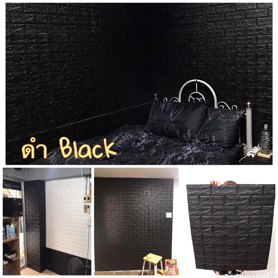 วอลเปเปอร์ติดผนัง 3D 70x77cm มีกาวในตัว กันน้ำ thumbnail 4