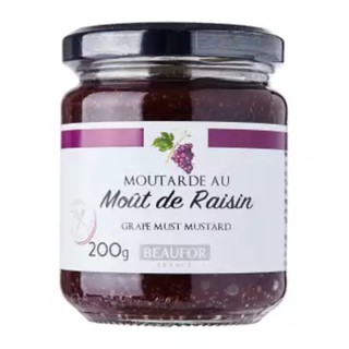 โบฟอร์ เกร๊บ มัสตาร์ด 200 กรัม จากฝรั่งเศส - Beaufor Grape Mustard 200g from France [EXP14/07/2023]