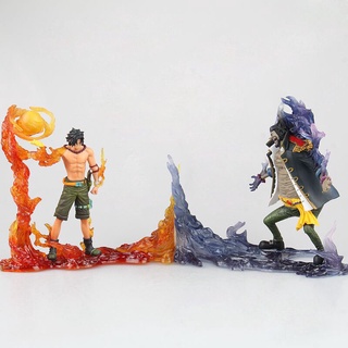 พร้อมส่ง ฟิกเกอร์ One Piece DXF Group Standing Ability Showdown Yandi Ace Battle Blackbeard Dark Water Battle Scene HAjB