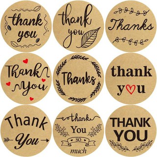 พร้อมส่ง แพ็ค 85 ดวง สติ๊กเกอร์ thank you​ สติ๊กเกอร์สำเร็จรูป