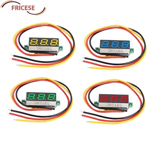 Fricese 0 . 28 นิ้ว Dc 0-100 V 3 อุปกรณ์เกจวัดแรงดันไฟฟ้าโวลต์มิเตอร์ Led Display