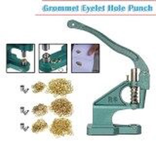 Grommets หนักตาไก่ Punch มือกดเครื่อง + 3 ตาย + 1500Grommets - นานาชาติ