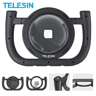 Telesin พอร์ตโดม 30 เมตร กันน้ํา แบบมือถือ เคสกันสั่น แบบถอดได้ พร้อมอะแดปเตอร์โคลด์ชู 1/4 สําหรับ GoPro Hero 9 10