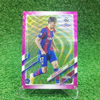 ขาย การ์ด Topps Chrome Uefa Champions League UCL 2020-21 Trincao RC Pink X-Factor Barcelona การ์ดฟุตบอล การ์ดนักฟุตบอล