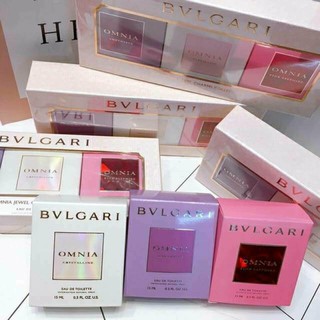 เซ็ท Bvlgari Omnia edt 3 ชิ้น ในชุดขวดละ  15ml หัวสเปย์กลิ่น