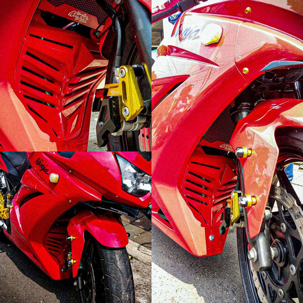 VGRILL KAWASAKI NINJA 250 คาร์บอน V GRILL NINJA 250 ฝาครอบคาร์บอนเครื่องยนต์ GRIILL NINJA 250 คาร์บอ
