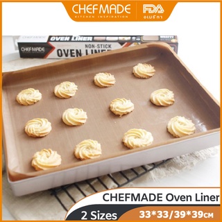 CHEFMADE แผ่นรองอบ 11นิ้ว สี่เหลี่ยม ผ้ารองอบขนม แผ่นรองอบขนม กระดาษไขรองอบขนม Non-stick ทนอุณหภูมิสูง เนื้อหนา