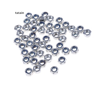 [TAT] 50Pcs DIN985 M3 M4 M5 M6 Galvanized Self-locking Nut Nylon Lock Nut CVX