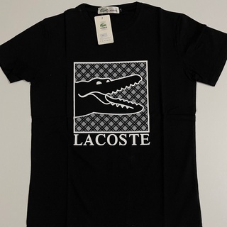 เสื้อยืดลําลอง ผ้าฝ้าย แขนสั้น คอกลม พิมพ์ลายโลโก้ TEE Lacostes ขนาดใหญ่ สําหรับผู้ชาย และผู้หญิง S-5X