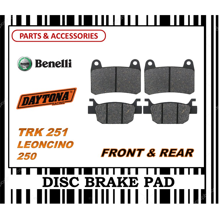 BENELLI LEONCINO 250 ชุดผ้าเบรค FR0NT & REAR DAYTONA TYPE