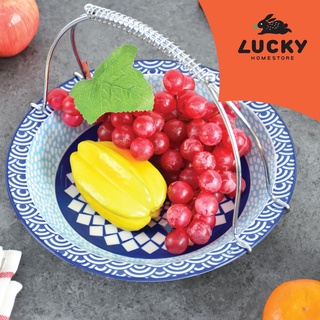 LUCKY HOME ชุดจานกระเช้าเซรามิคหูหิ้ว EP1440/2-1GB ขนาด(กว้าง x สูง): 10.7 " x  2 "