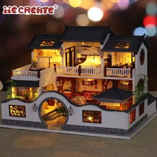 [พร้อมส่ง] บ้านตุ๊กตาdiy Ancient Dream House (K-049F) มีฝาครอบกันฝุ่น