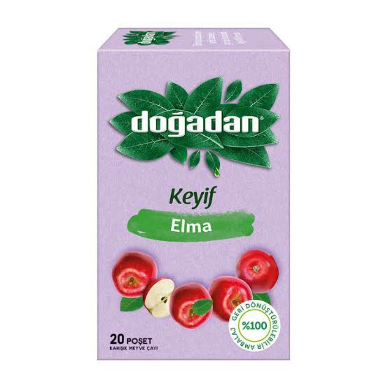 (พร้อมส่ง) dogadan apple tea - ชาพร้อมชง รสแอปเปิ้ล 20 ซอง