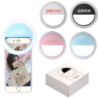 [ของพร้อมส่ง] Selfie LED Ring RK-12 ไฟเซลฟี่ ไฟถ่ายเซลฟี่ พร้อมคลิปหนีบ ไฟวงแหวนเซลฟี่ สีขาว ปรับระดับความสว่างได้