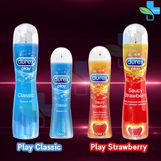 Durex Play Classic/Strawberry Gel 50,100 ml [1 ขวด] เจลหล่อลื่น ดูเร็กซ์ เพลย์ คลาสสิค/สตรอเบอร์รี่ เจล