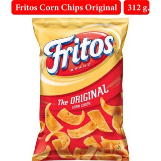 Fritos Corn Chips Regular 312g. แผ่นข้าวโพดอบกรอบ ตรา ฟริโตส น้ำหนัก 312 กรัม คอร์น ชิพส์ ออริจินัล