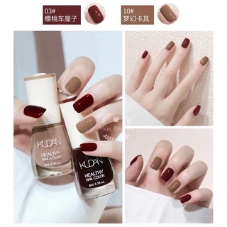 KUDAN สีทาเล็บ ยาทาเล็บ กลิ่นหอมไม่ต้องอบ แห้งเร็ว สีทาเล็บกึ่งเจล สีสวยแฟชั่น สินค้ารุ่นนี้ลอกไม่ได้