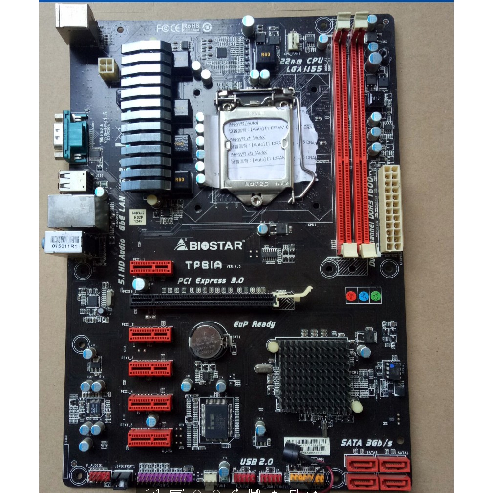 Socket LGA 1155 For BIOSTAR TP61A H61 LGA1155 DDR3 6GPU 6PIC-E mining motherboard 7hr8 #3