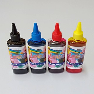 Leaderink  หมึกเติมอิงค์เจ็ท 100ml 4สี1ชุด EPSON Inkjet refill ink forL100/L110/L120/L130/L200/L210/L220/L300/L310/L350/