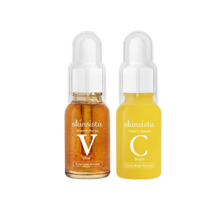 [เซ็ต2ชิ้นสุดคุ้ม] - Skinsista V Clear Booster+Vit C Booster เซ็ตสำหรับผู้มีปัญหาสิว ผิวมัน และต้องการฟื้นบำรุงให้ผิวกระจ่างใส (15+15ml)