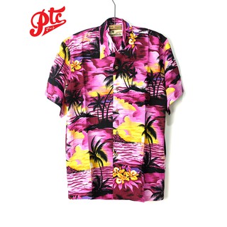 เสื้อฮาวาย Karmakula Sunset Pink Hawaii Shirt