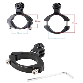 Aluminum Bike Clamp Bicycle Handlebar Mount Holder Adapter for GoPro/SJCam/YI อะแดปเตอร์อลูมิเนียมยึดจักรยาน Handlebar