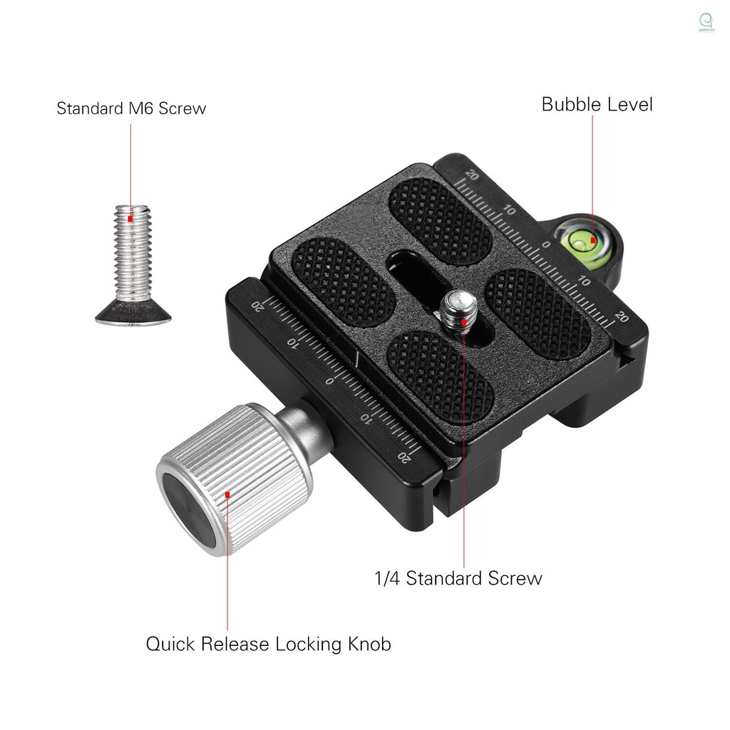 Andoer Dc-50P แคลมป์ปลดเร็วกล้อง อะลูมิเนียมอัลลอย เข้าได้กับ Arca Swiss Standard Quick Release Plate