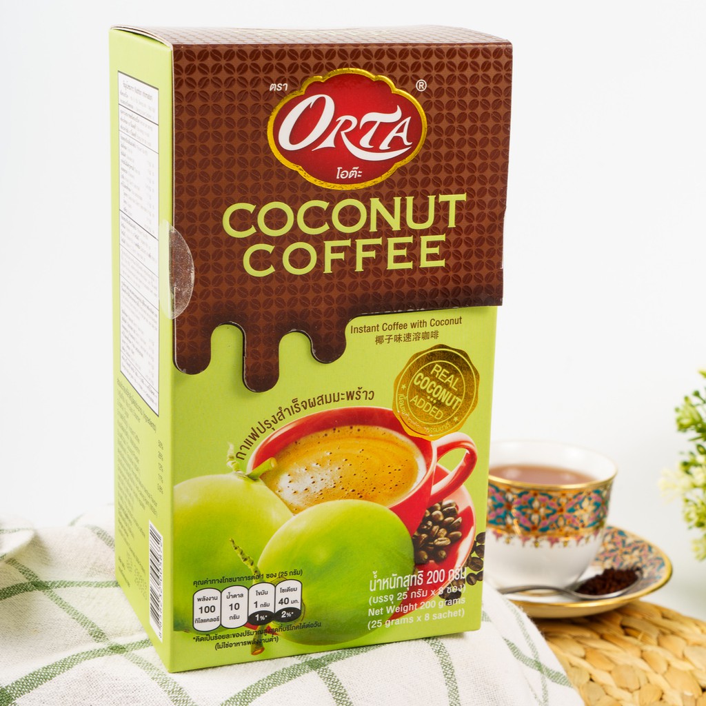 กาแฟมะพร้าว  (เครื่องดื่มพร้อมชง ตรา Orta)