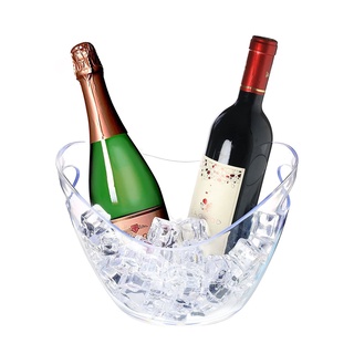 ถังแชมเปญใส 4 ลิตร ที่ถังแชมเปญ ถังน้ำแข็ง ถังไวน์เดี่ยว  4 Liter Champagne Bucket Oval