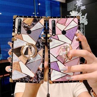 เคสโทรศัพท์มือถือแฟชั่นพร้อมสายคล้องสําหรับ Huawei Y9S /Y9 2019 /Y9 Prime 2019 /Y7A /Y6P