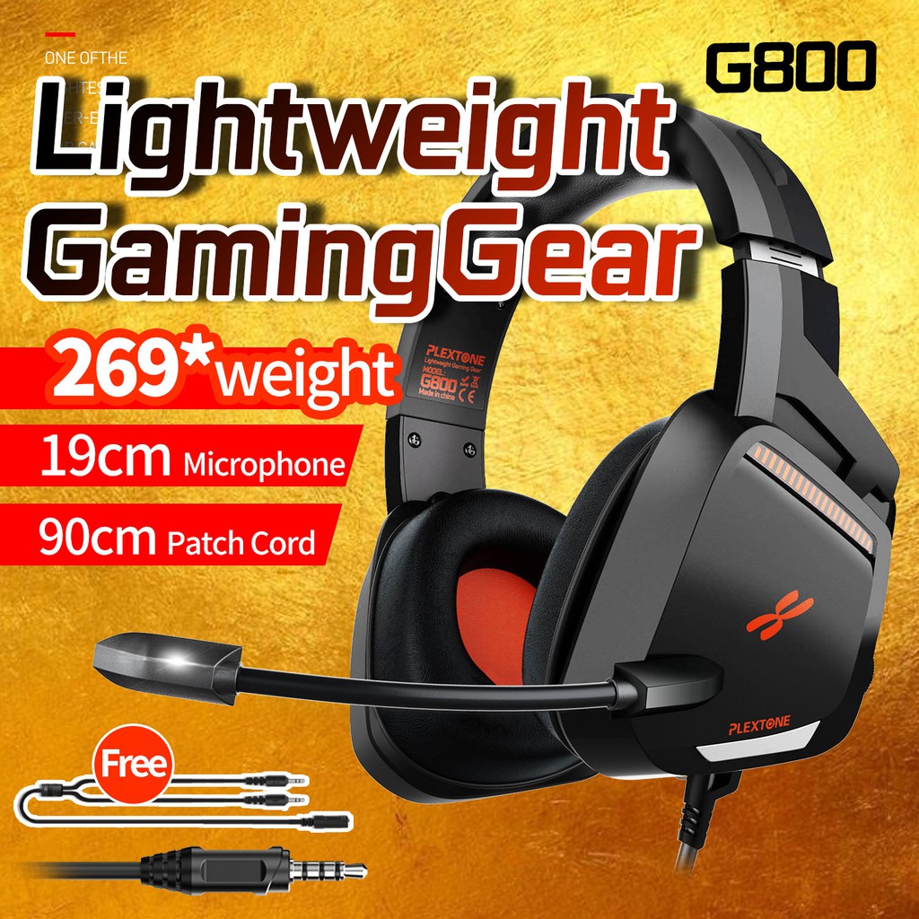 หูฟัง Plextone G800 G700 หูฟังเกมมิ่ง สำหรับโทรศัพท์/PC แบบครอบหัว หูฟังเกม มีไมค์ เสียงรอบทิศทาง ปรับเสียงได้ที่หูฟัง