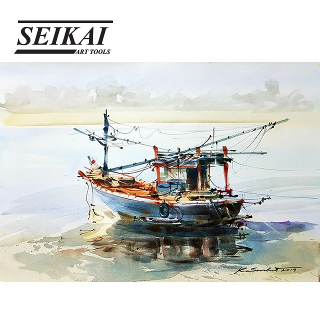 SEIKAI สมุดสเก๊ตช์ปกดำ A3, A4, A5 (Coil Sketchbook A3,A4, A5) 1 เล่ม vabH