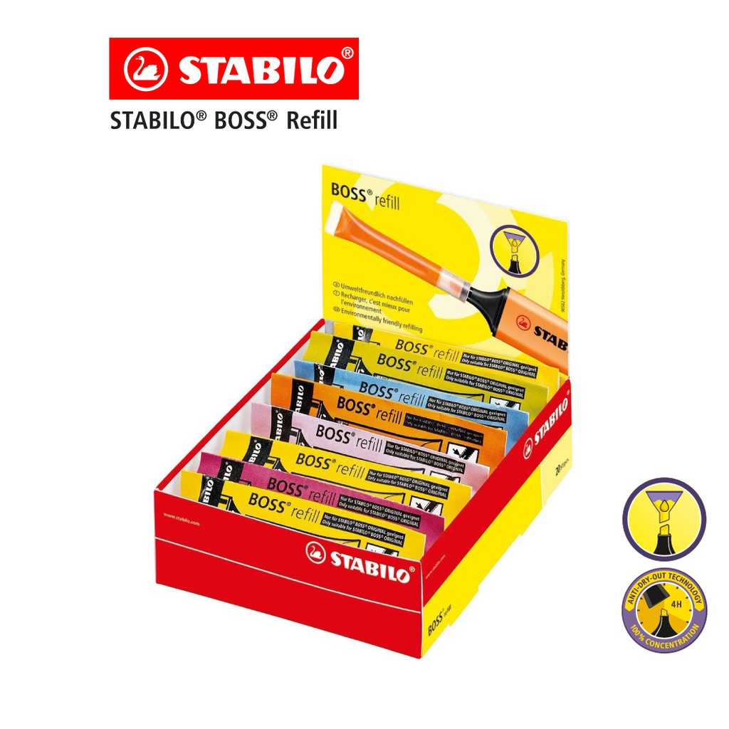 [Official Store] STABILO หมึกเติมปากกาไฮไลท์ หมึกเติมปากกาเน้นข้อความ ไส้ปากกาเน้นข้อความ (070/24,070/56,070/54)