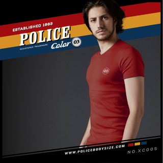 เสื้อยืด Police Extrasize  ทรง Slim fit  พอดีตัว  ผุ้ชาย/ผู้หญิง  (XC005)