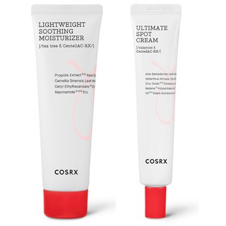 COSRX AC Collection Ultimate Spot Cream 30ml, AC Collection Lightweight Soothing Moisturizer 80ml