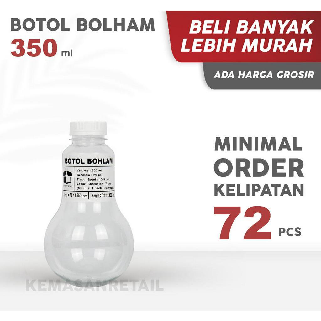 ขวดหลอดไฟฝาขาว (320ml) 29g (1PCS = 72) | JAYA GEMILANG PACKAGING