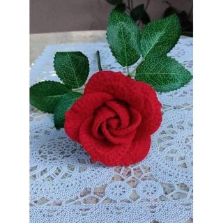 กุหลาบแดง 🌹🌹🌹 กุหลาบถัก 🌹🌹🌹กุหลาบวาเลนไทน์🌹🌹🌹#กุหลาบแย้ม