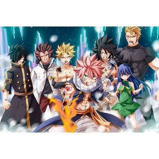 โปสเตอร์ Fairy Tail แฟรี่เทล ศึกจอมเวทอภินิหาร การ์ตูน ญี่ปุ่น Poster ของขวัญ โปสเตอร์สำหรับเด็ก Japan Anime FairyTail