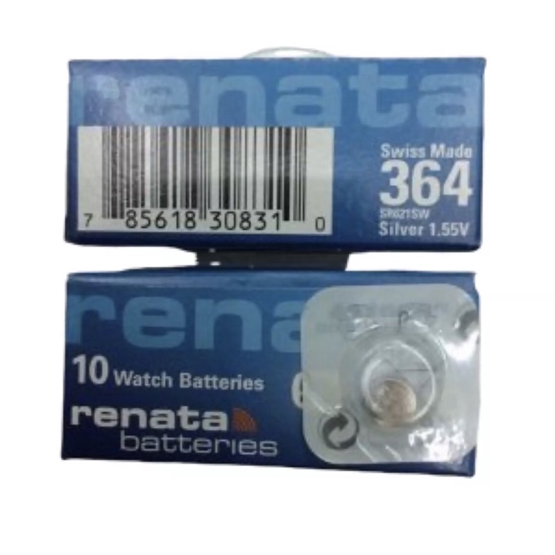 ถ่านนาฬิกา ถ่านกระดุม Renata 364(SR621SW) 1.55V Watch Batteries (ถ่าน Swiss) ของแท้ ถ่านใหม่ แพคกิ้ง