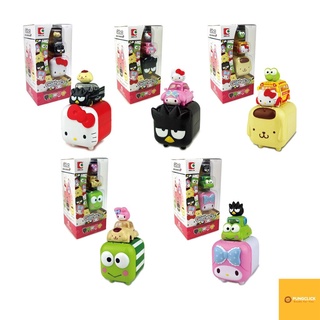 Hello Kitty and Friends ตุ๊กตาคิตตี้และผองเพื่อน ได้ตุ๊กตา รถ และ โรงรถ Gather’s Sanrio Characters Complete Set ของแท้