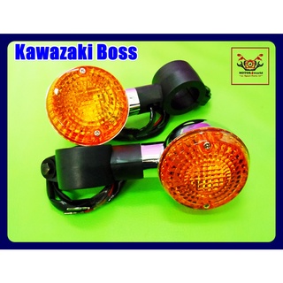 KAWASAKI BOSS "FRONT" TURN SIGNAL WINKER (LH&amp;RH) SET PAIR // ไฟเลี้ยวหน้า ซ้าย ขวา (1 คู่) สินค้าคุณภาพดี