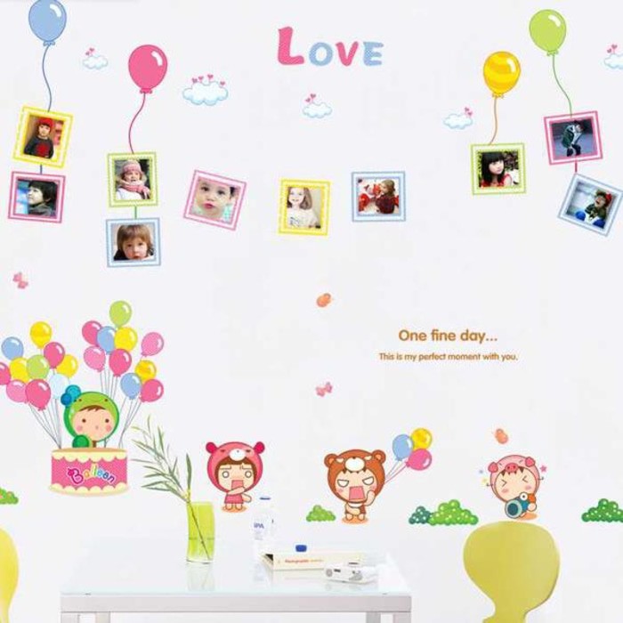 AM7035 / AY7089 ballons n frame สติกเกอร์ติดผนังตกแต่งผนัง 50x70 ซม.