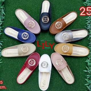 Size 36-40 รองเท้า ตัว G กลม เปิดส้น Lily Shoes