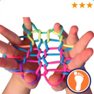 By💕Finger Twist String Game Bonus Colourful Rainbow Coloured Rope Chain Party