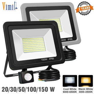 Vimite สปอตไลท์ไฟบ้าน Led Flood Light Outdoor IP66 โคมไฟกันน้ำ ไฟled 100W 10W 20W 30W 50W 220V PIR Motion Sensor Light ไฟห้อย Exterior Spotlight สปอตไลท์ โคมไฟสวน for Gate Post Yard Street Lighting