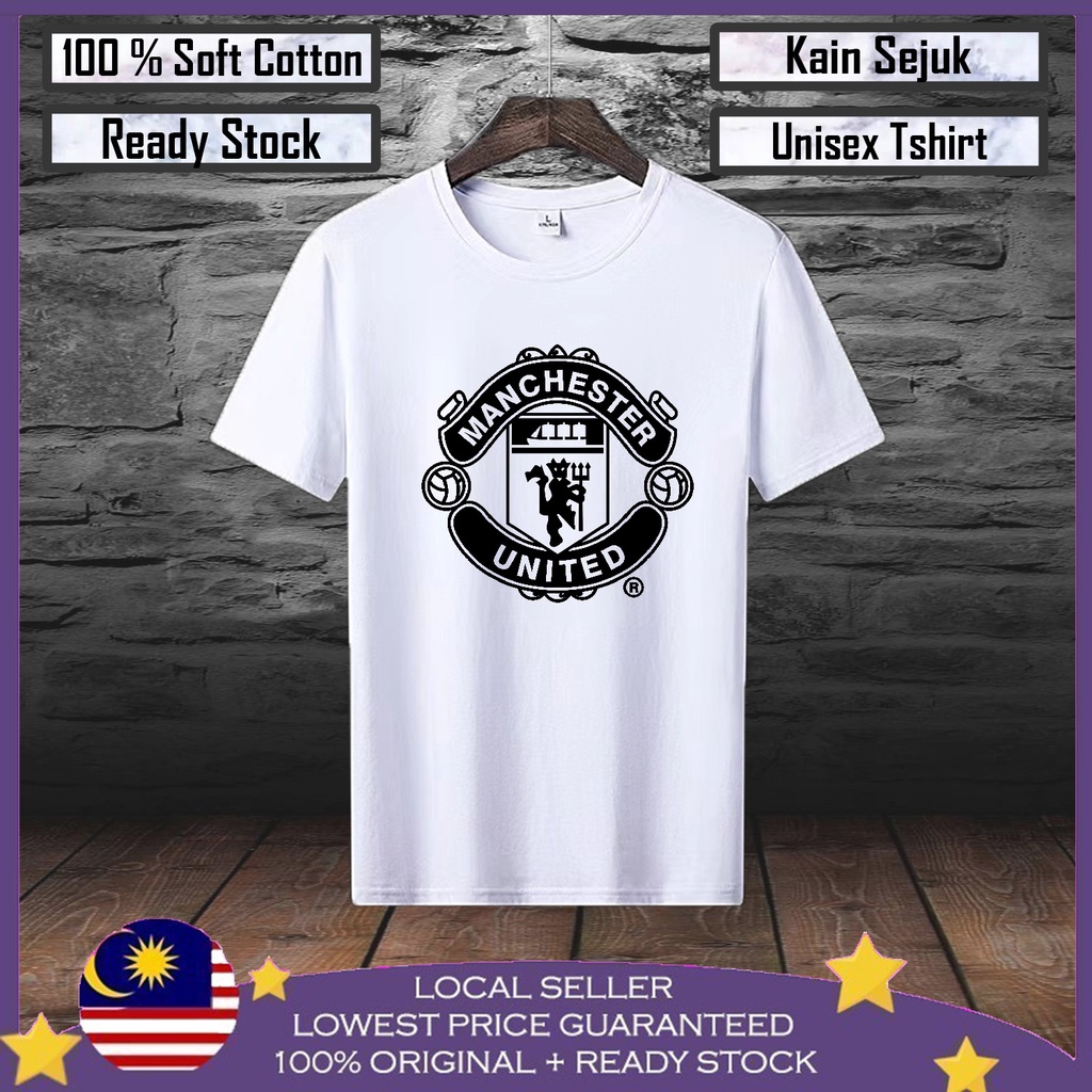 เสื้อยืดแมนเชสเตอร์ยูไนเต็ด/ เสื้อผ้าบุรุษ / Baju Tshirt Lelaki / Baju MU / Baju Lelaki / Baju Bola 